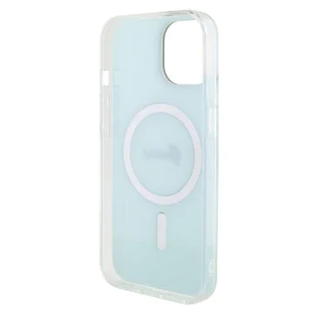Калъф за iPhone 15 Plus - Guess IML Iridescent MagSafe (GUHMP15MHITSQ) - Тюркоаз