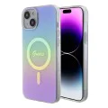 Калъф за iPhone 15 / iPhone 14 / iPhone 13 - Guess IML Iridescent MagSafe (GUHMP15SHITSU) - Лилав