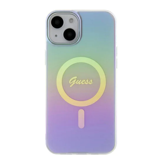 Калъф за iPhone 15 / iPhone 14 / iPhone 13 - Guess IML Iridescent MagSafe (GUHMP15SHITSU) - Лилав