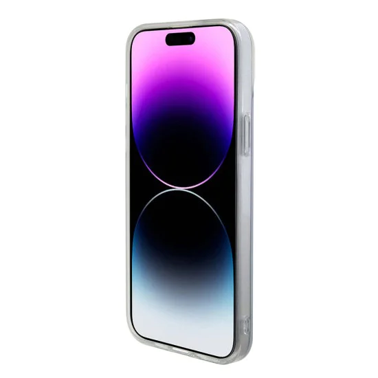 Калъф за iPhone 15 / iPhone 14 / iPhone 13 - Guess IML Iridescent MagSafe (GUHMP15SHITSU) - Лилав