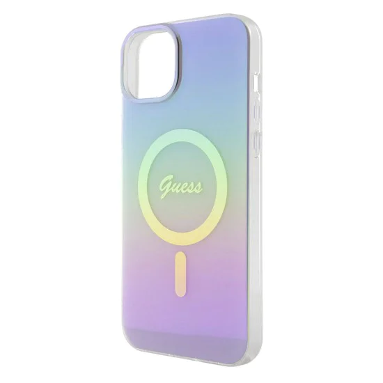 Калъф за iPhone 15 / iPhone 14 / iPhone 13 - Guess IML Iridescent MagSafe (GUHMP15SHITSU) - Лилав