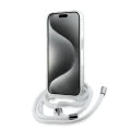 Калъф за iPhone 15 Pro - Karl Lagerfeld IML Crossbody MagSafe (KLHMP15LHHCKCKHNT) - Transparent Karl Head