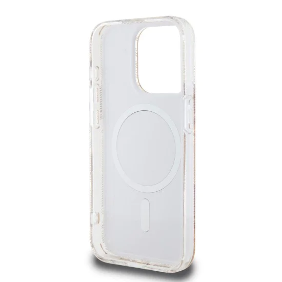 Калъф за iPhone 15 Pro Max - Guess IML GCube MagSafe (GUHMP15XHGCUSTGW) - Кафяв