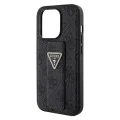 Калъф за iPhone 15 Pro - Guess Grip Stand 4G Triangle Triangle Strass (GUHCP15LPGS4TDK) - Черен