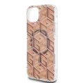 Калъф за iPhone 15 Plus - Guess IML GCube MagSafe (GUHMP15MHMHGCUSTGW) - Кафяв