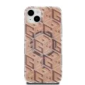 Калъф за iPhone 15 Plus - Guess IML GCube MagSafe (GUHMP15MHMHGCUSTGW) - Кафяв