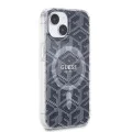 Калъф за iPhone 15 Plus - Guess IML GCube MagSafe (GUHMP15MHMHGCUSTGK) - Черен