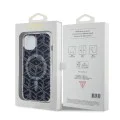 Калъф за iPhone 15 Plus - Guess IML GCube MagSafe (GUHMP15MHMHGCUSTGK) - Черен
