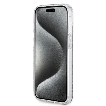 Калъф за iPhone 15 Plus - Guess IML GCube MagSafe (GUHMP15MHMHGCUSTGK) - Черен