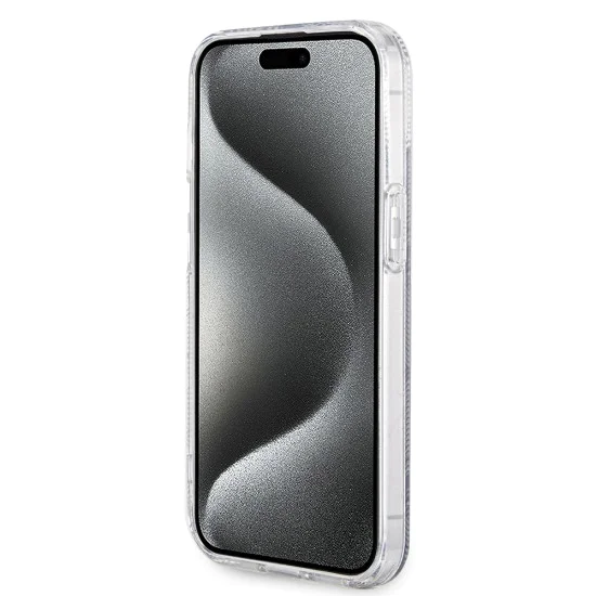 Калъф за iPhone 15 Plus - Guess IML GCube MagSafe (GUHMP15MHMHGCUSTGK) - Черен