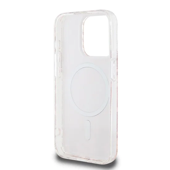 Калъф за iPhone 15 Pro - Guess IML GCube MagSafe (GUHMP15LHGCUSTGP) - Розов