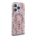 Калъф за iPhone 15 Pro - Guess IML GCube MagSafe (GUHMP15LHGCUSTGP) - Розов