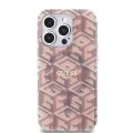 Калъф за iPhone 15 Pro - Guess IML GCube MagSafe (GUHMP15LHGCUSTGP) - Розов
