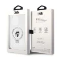 Калъф за iPhone 15 Pro - Karl Lagerfeld Hardcase Ring Stand MagSafe (KLHMP15LHHMMRSKCH) - Бял Karl&Choupette