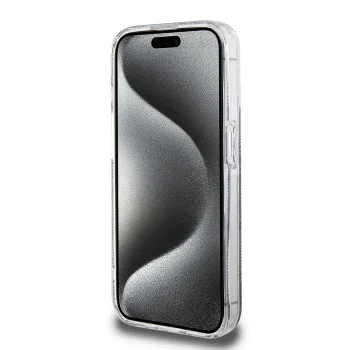 Калъф за iPhone 15 Pro - Guess IML GCube MagSafe (GUHMP15LHGCUSTGK) - Черен