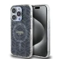 Калъф за iPhone 15 Pro - Guess IML GCube MagSafe (GUHMP15LHGCUSTGK) - Черен