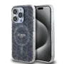 Калъф за iPhone 15 Pro - Guess IML GCube MagSafe (GUHMP15LHGCUSTGK) - Черен