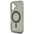 Калъф за iPhone 16 Plus - Guess IML Rhinestones MagSafe (GUHMP16MPFTDTEK) - черен