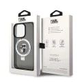 Калъф за iPhone 15 Pro - Karl Lagerfeld Hardcase Ring Stand Magsafe (KLHMP15LHHMMRSKCK) - Karl&Choupette