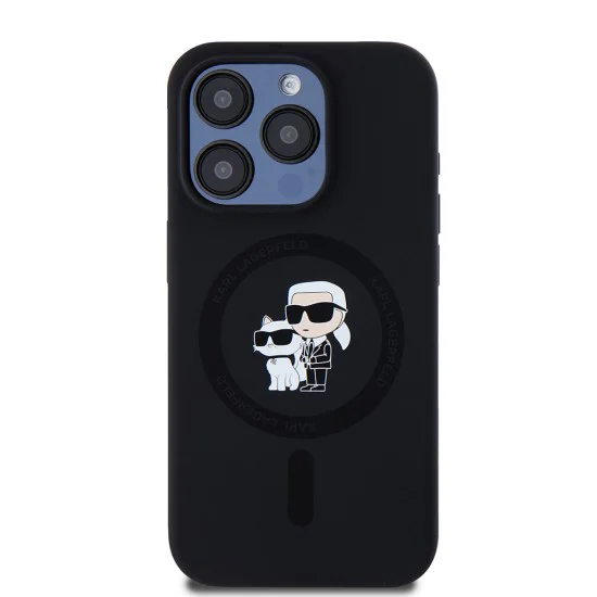 Калъф за iPhone 15 Pro - Karl Lagerfeld Silicone MagSafe (KLHMP15LSCMKKCRHK) - Karl&Choupette