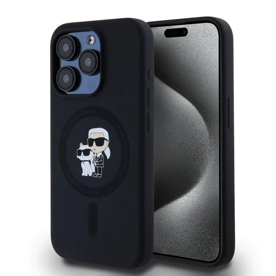 Калъф за iPhone 15 Pro - Karl Lagerfeld Silicone MagSafe (KLHMP15LSCMKKCRHK) - Karl&Choupette