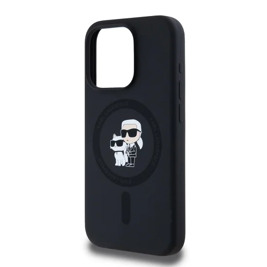 Калъф за iPhone 15 Pro - Karl Lagerfeld Silicone MagSafe (KLHMP15LSCMKKCRHK) - Karl&Choupette