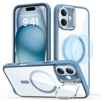 Калъф за iPhone 16 - ESR Classic Hybrid Hybrid HaloLock Kickstand - Clear Blue