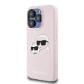 Калъф за iPhone 15 Pro - Karl Lagerfeld Silicone MagSafe (KLHMP15LSKKCHPPLP) - Pink Karl&Choupette Head
