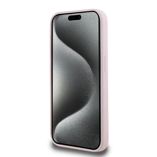 Калъф за iPhone 15 Pro - Karl Lagerfeld Silicone MagSafe (KLHMP15LSKKCHPPLP) - Pink Karl&Choupette Head