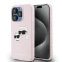 Калъф за iPhone 15 Pro - Karl Lagerfeld Silicone MagSafe (KLHMP15LSKKCHPPLP) - Pink Karl&Choupette Head