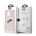 Калъф за iPhone 15 Pro - Karl Lagerfeld Silicone MagSafe (KLHMP15LSKKCHPPLP) - Pink Karl&Choupette Head