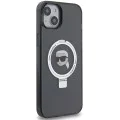 Калъф за iPhone 15 - Karl Lagerfeld Hardcase Ring Stand MagSafe (KLHMP15SHMRSKKHK) - Karl Head