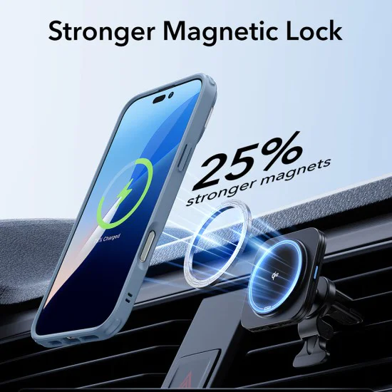 Калъф за iPhone 16 - ESR Classic Hybrid Hybrid HaloLock Kickstand - Clear Blue