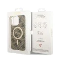 Калъф за iPhone 15 Pro - Guess IML 4G MagSafe (GUHMP15LH4STW) - Кафяв