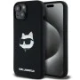 Калъф за iPhone 15 Plus - Karl Lagerfeld Silicone MagSafe (KLHMP15MSCHPPLK) - Choupette Head