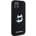 Калъф за iPhone 15 Plus - Karl Lagerfeld Silicone MagSafe (KLHMP15MSCHPPLK) - Choupette Head