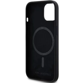 Калъф за iPhone 15 Plus - Karl Lagerfeld Silicone MagSafe (KLHMP15MSCHPPLK) - Choupette Head