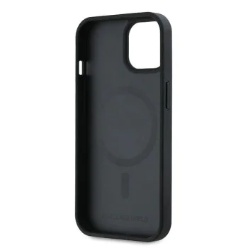 Калъф за IPhone 15 Plus - Karl Lagerfeld Leather MagSafe (KLHMP15MPGKHPHK) - Karl Head