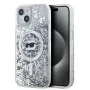Калъф за iPhone 15 Plus - Karl Lagerfeld Liquid Glitter MagSafe (KLHMP15MLGCHSGH) - Transparent Choupette Head