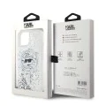 Калъф за iPhone 15 Plus - Karl Lagerfeld Liquid Glitter MagSafe (KLHMP15MLGCHSGH) - Transparent Choupette Head