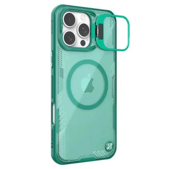 Калъф за iPhone 16 Pro - Nillkin Iceblade Prop Magnetic (с изрез за камера) - зелен