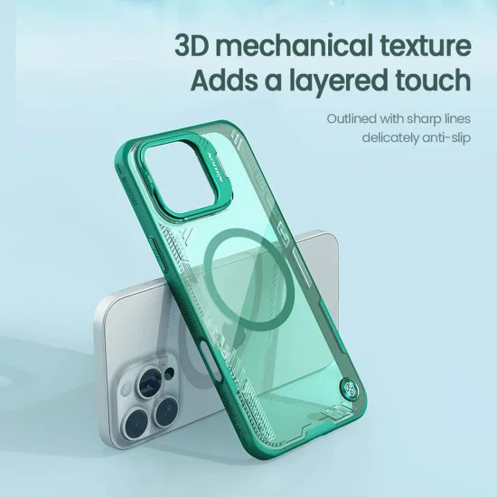 Калъф за iPhone 16 Pro - Nillkin Iceblade Prop Magnetic (с изрез за камера) - зелен