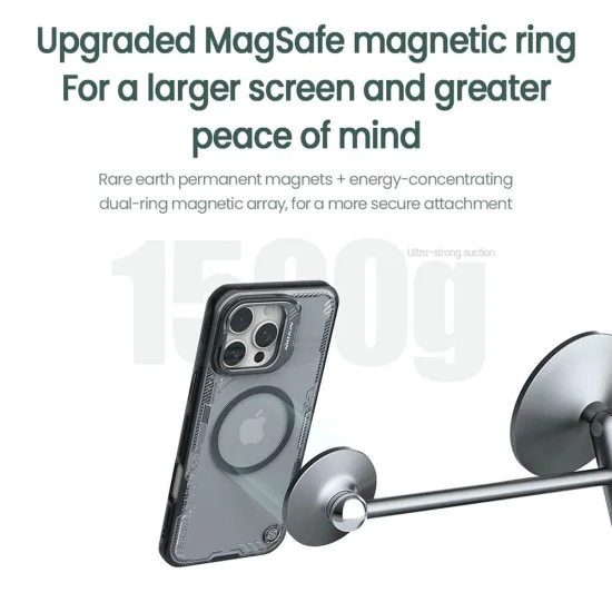 Калъф за iPhone 16 Pro - Nillkin Iceblade Prop Magnetic (с изрез за камера) - зелен