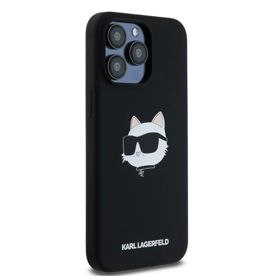 Калъф за iPhone 15 Pro - Karl Lagerfeld Silicone MagSafe (KLHMP15LSCHPPLK) - Choupette Head