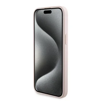 Калъф за iPhone 15 Pro Max - Guess Hardcase Powerbank MagSafe (GUBPM5P1515X4GEMGP) - Розов