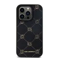 Калъф за IPhone 15 Pro - Karl Lagerfeld Leather MagSafe (KLHMP15LPGKHPHK) - Karl Head