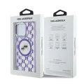 Калъф за iPhone 15 Pro - Karl Lagerfeld IML MagSafe (KLHMP15LHHMCKKMHU) - лилав монограм Karl&Choupette Head