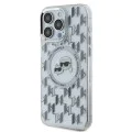 Калъф за iPhone 15 Pro - Karl Lagerfeld IML MagSafe (KLHMP15LHMCKMMHT) - Прозрачен монограм Karl&Choupette Head