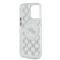 Калъф за iPhone 15 Pro - Karl Lagerfeld IML MagSafe (KLHMP15LHMCKMMHT) - Прозрачен монограм Karl&Choupette Head