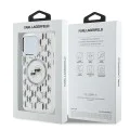 Калъф за iPhone 15 Pro - Karl Lagerfeld IML MagSafe (KLHMP15LHMCKMMHT) - Прозрачен монограм Karl&Choupette Head